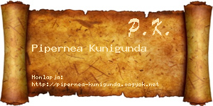 Pipernea Kunigunda névjegykártya